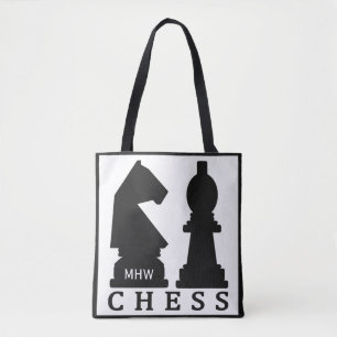 CHESS aangepaste monogram zakken Tote Bag