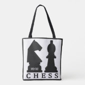 CHESS aangepaste monogram zakken Tote Bag (Achterkant)