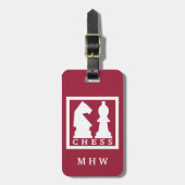 CHESS aangepaste tekst en kleuren bagagelabel (Voorkant verticaal)