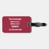 CHESS aangepaste tekst en kleuren bagagelabel (Achterkant horizontaal)