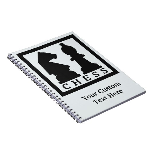 CHESS aangepaste tekst- en kleurenlaptop Notitieboek (Rechterzijde)