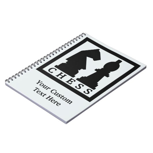 CHESS aangepaste tekst- en kleurenlaptop Notitieboek (Linkerzijde)