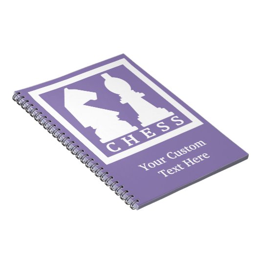 CHESS aangepaste tekst- en kleurenlaptop Notitieboek (Rechterzijde)