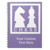 CHESS aangepaste tekst- en kleurenlaptop Notitieboek (Voorkant)