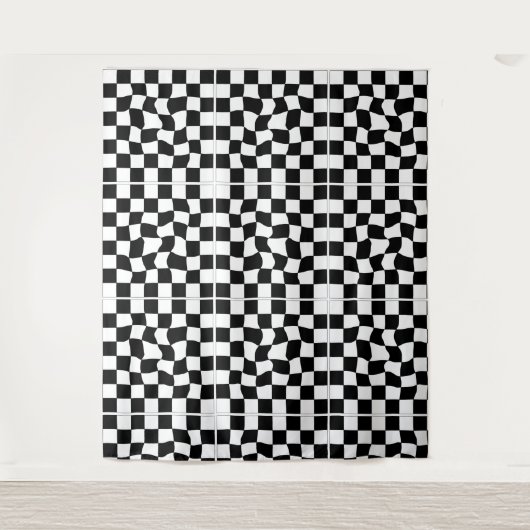 Chess abstract wandkleed (Voorkant)