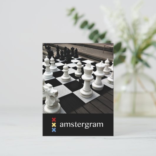 Chess Amsterdam Briefkaart (Staand voorkant)