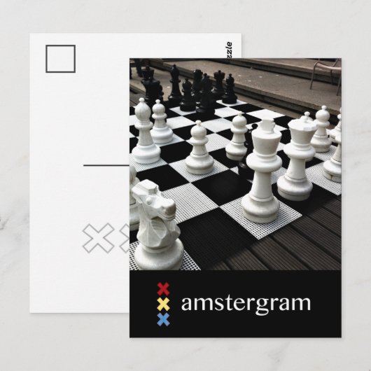 Chess Amsterdam Briefkaart (Voorkant / Achterkant)