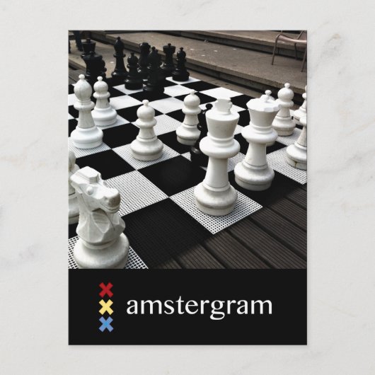 Chess Amsterdam Briefkaart (Voorkant)