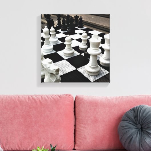 Chess Amsterdam Canvas Afdruk (Insitu (Woonkamer))