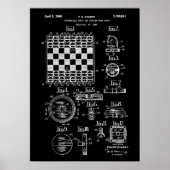Chess and Checker Game Patent Poster (Voorkant)