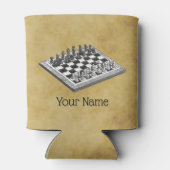 Chess and Chess Board  WBG Verstoord Blikjeskoeler (Achterkant)