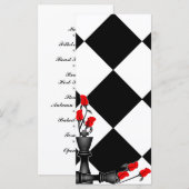 Chess and Rozen Gothic Wedding Menu (Voorkant / Achterkant)