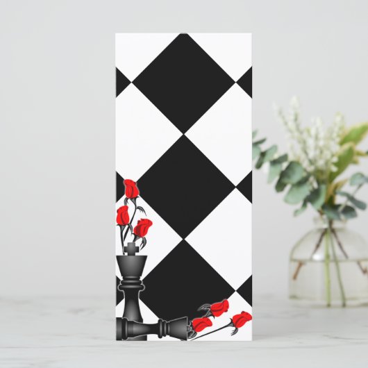 Chess and Rozen Gothic Wedding Menu (Staand voorkant)