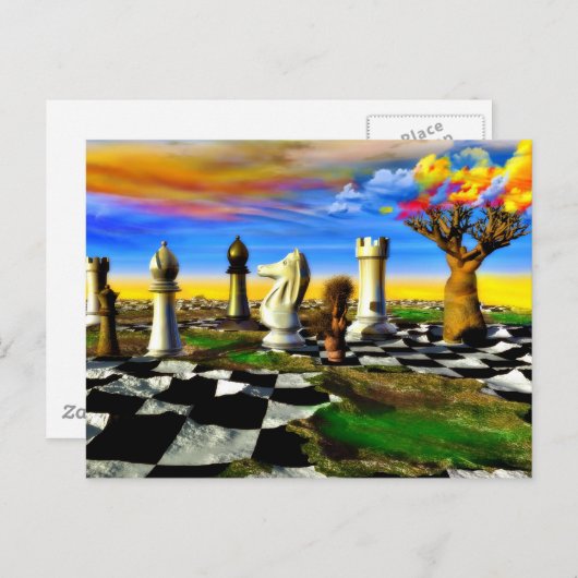 Chess Art Briefkaart (Voorkant / Achterkant)