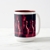 Chess Art Coffee Mok – Schaakbord Design Print" (Voorkant rechts)