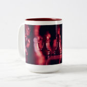 Chess Art Coffee Mok – Schaakbord Design Print" (Voorkant links)