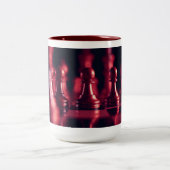 Chess Art Coffee Mok – Schaakbord Design Print" (Center)