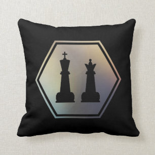  Chess Art King en Queen Chess Piecks Kussen