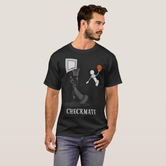 Chess Basketball Board King T-shirt (Voorkant volledig)