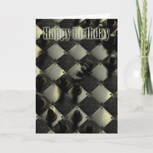 Chess Birthday Card Kaart (Voorkant)