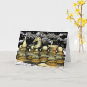Chess Birthday Kaart (Gele Bloem)