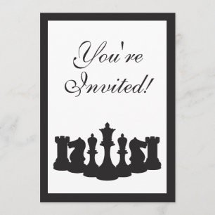 Chess Birthday Party Invitation Kaart