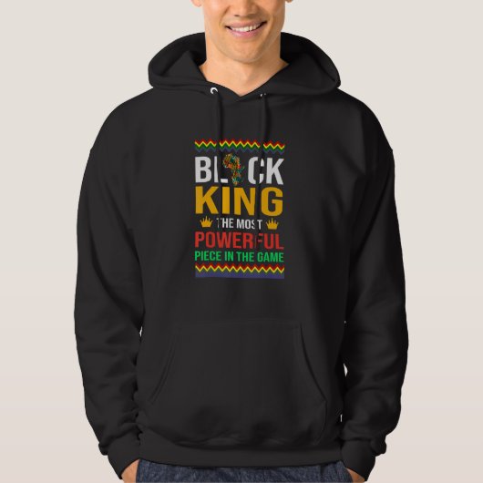 Chess Black King het krachtigste stuk in de Ga Hoodie (Voorkant)