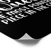 Chess Black Queen, het krachtigste stuk in de were Poster (Hoek)