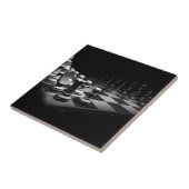 Chess Black White Chess Pineersels King Chess Boar Tegeltje (Zijkant)