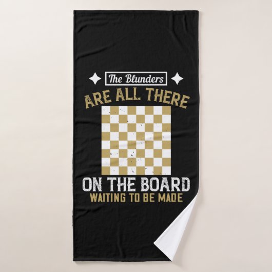 Chess - Blunders wachten op het maken Badhanddoek (Badhanddoek)
