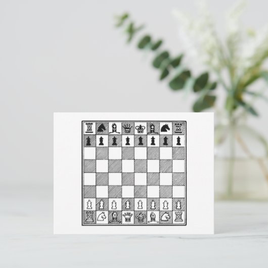 Chess Board Briefkaart (Staand voorkant)