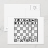 Chess Board Briefkaart (Voorkant / Achterkant)
