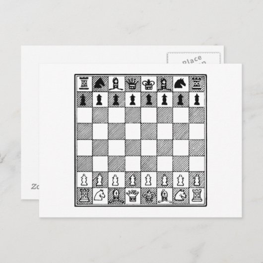 Chess Board Briefkaart (Voorkant / Achterkant)