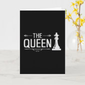 Chess Board Checkmate Queen Board Game Gift Kaart (Gele Bloem)