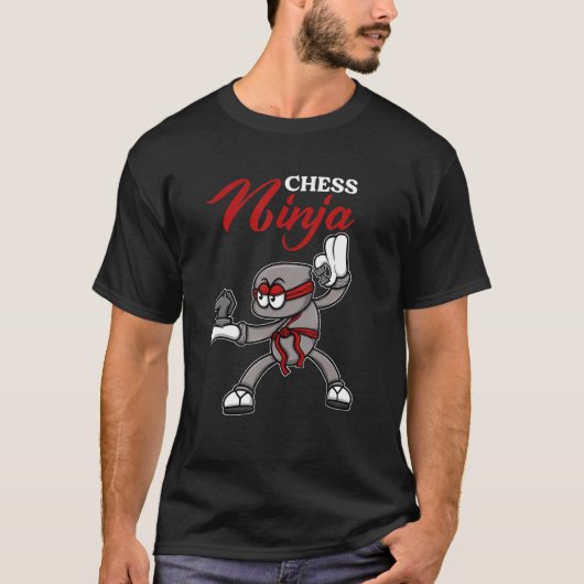 Chess Board Chess Pineersels Chess Ninja Chess T-shirt (Voorkant)