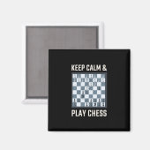 Chess Board Chess Player Magneet (Voorkant / Achterkant)