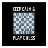 Chess Board Chess Player Perfect Poster (Voorkant)