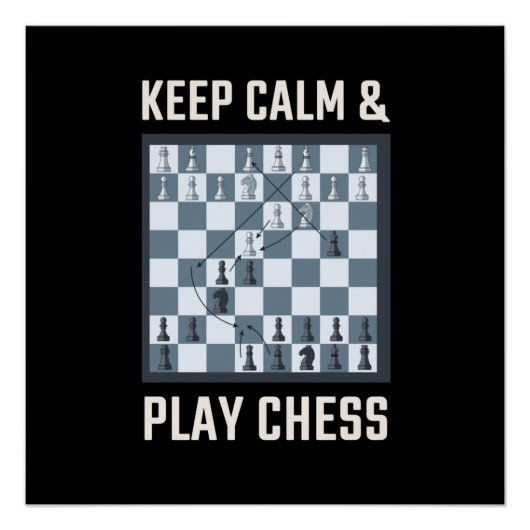 Chess Board Chess Player Perfect Poster (Voorkant)