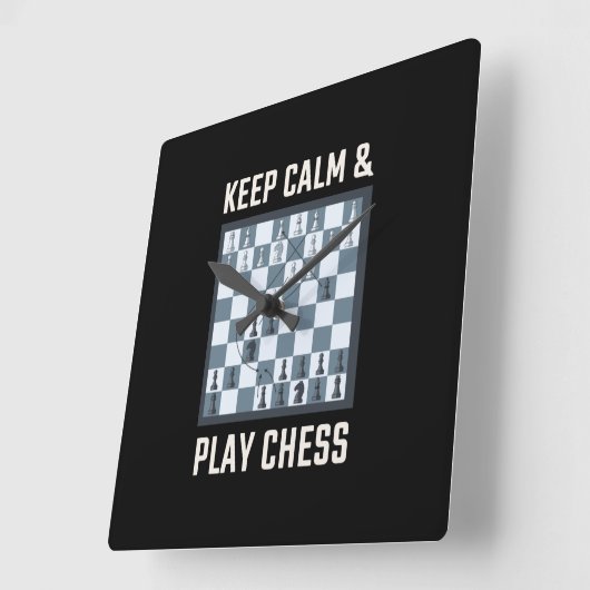 Chess Board Chess Player Vierkante Klok (Hoek)