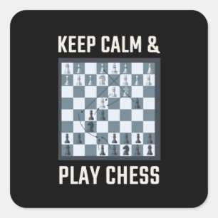 Chess Board Chess Player Vierkante Sticker