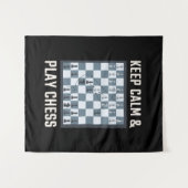 Chess Board Chess Player Wandkleed (Voorkant (horizontaal))