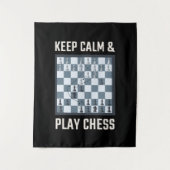 Chess Board Chess Player Wandkleed (Voorkant)