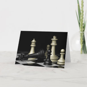 Chess Board Game Buddha Quote Note Kaart