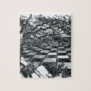Chess Board in Wonderland Legpuzzel