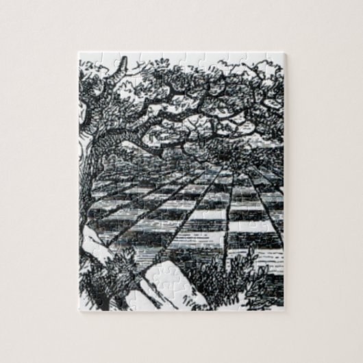 Chess Board in Wonderland Legpuzzel (Verticaal)