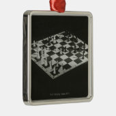 Chess Board Metalen Ornament (Rechts)