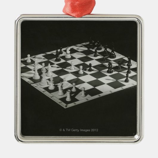 Chess Board Metalen Ornament (Voorkant)