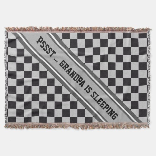 Chess Board Pattern + uw achtergrondkleur en tekst Deken (Voorkant)