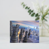 CHESS BOARD POST CARD BRIEFKAART (Staand voorkant)