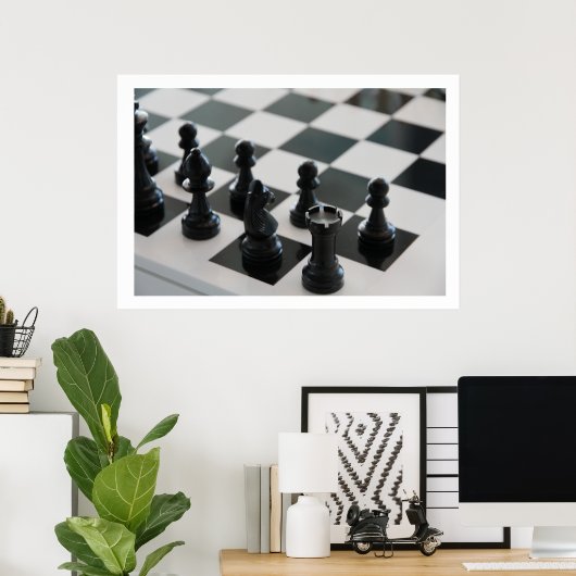 Chess Board Poster (Thuiskantoor)